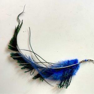 Feathered earrings - Festival costume - Never worn